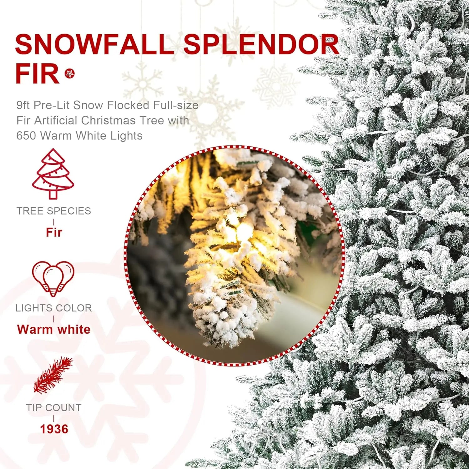 9 ft Pre Lit Christmas Tree